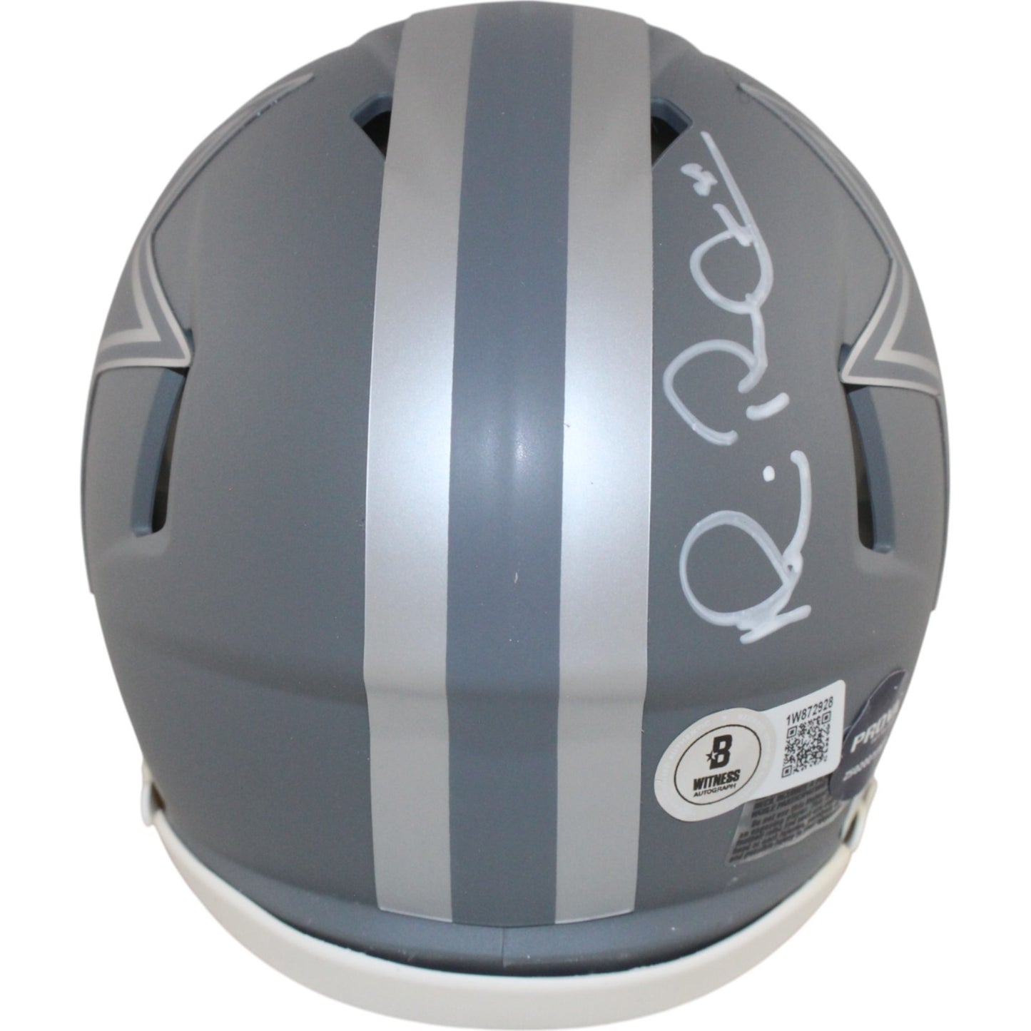 Troy Aikman, Emmitt Smith & Michael Irvin Signed Dallas Cowboys Slate Mini Helmet