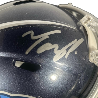 Tony Pollard Signed Tennessee Titans Speed Mini Helmet Beckett COA