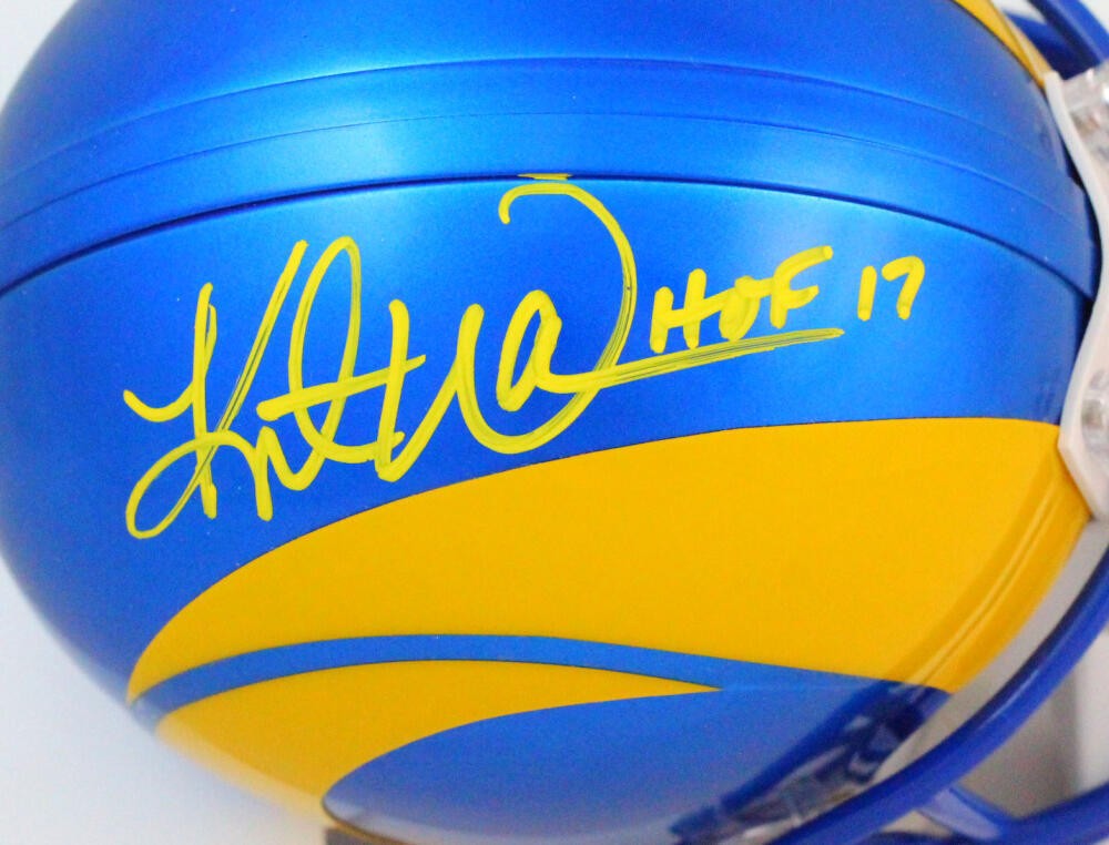 Kurt Warner Signed Los Angeles Rams 2020 Speed Mini Helmet (HOF)
