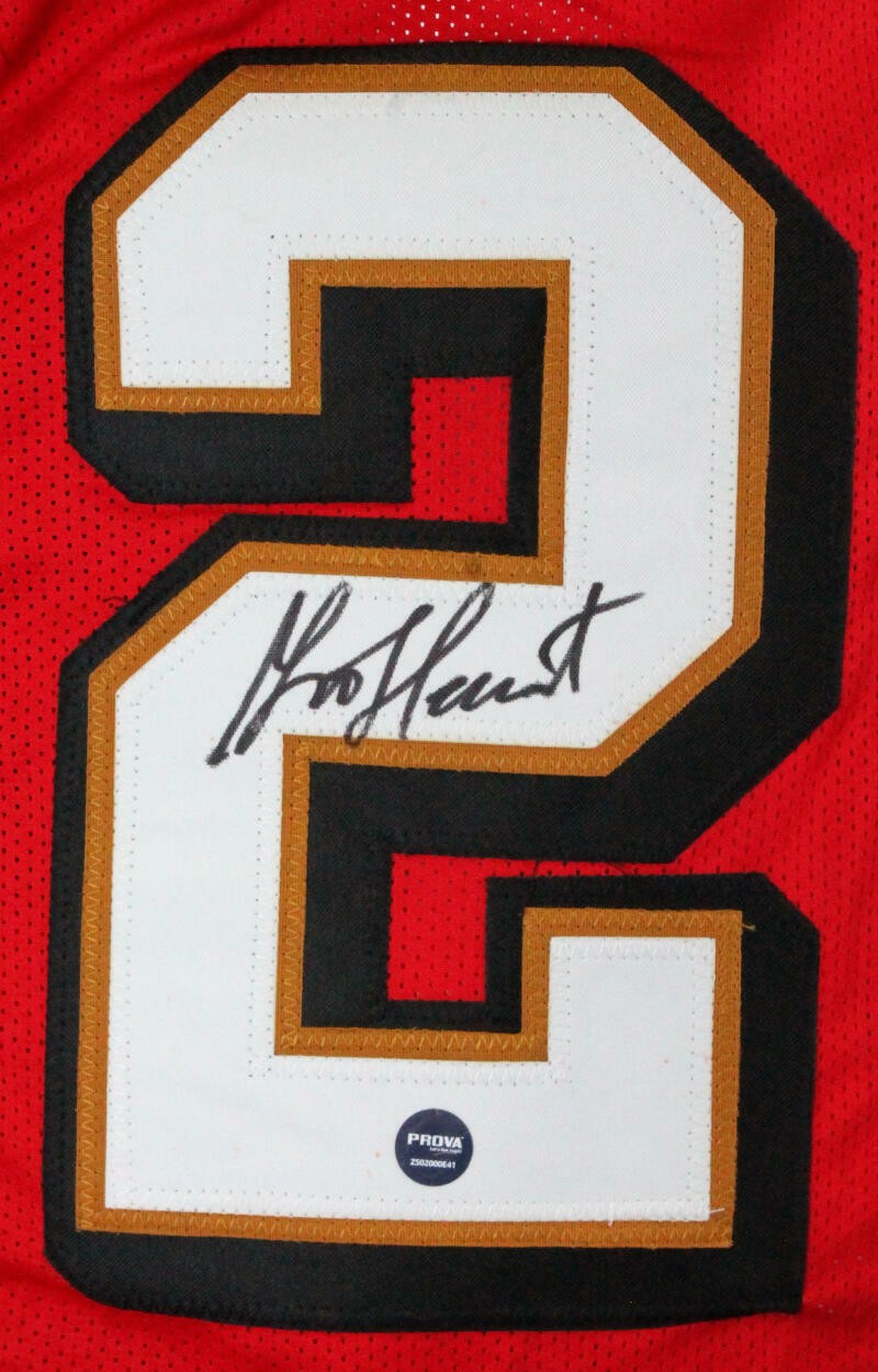 Garrison Hearst Autographed Red Custom Jersey