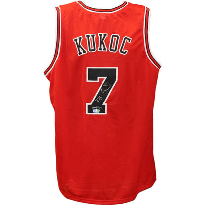Toni Kukoc Chicago Bulls Signed Pro Style Jersey HOF Inscription