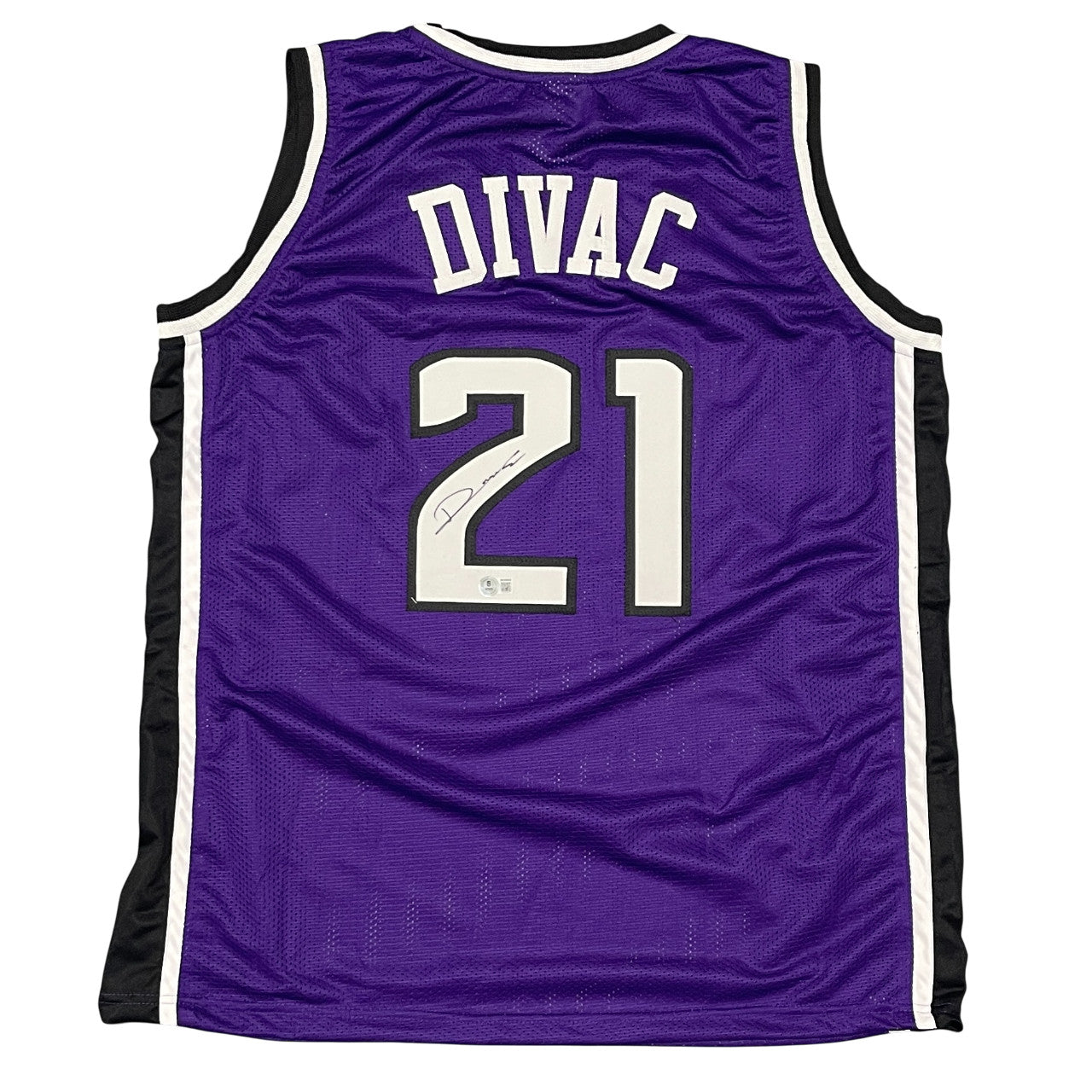 Vlade Divac Sacramento Kings Autographed Custom Basketball Jersey BAS