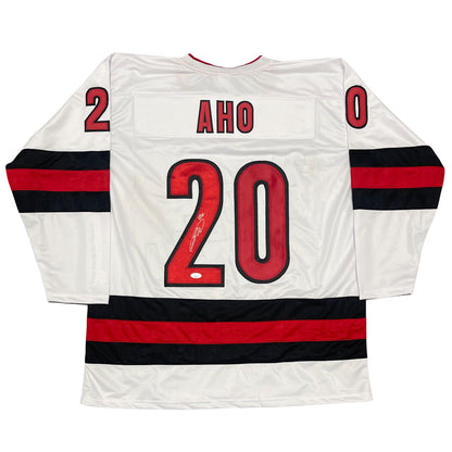 Sebastian Aho Signed Carolina Hurricanes Custom Hockey Jersey JSA