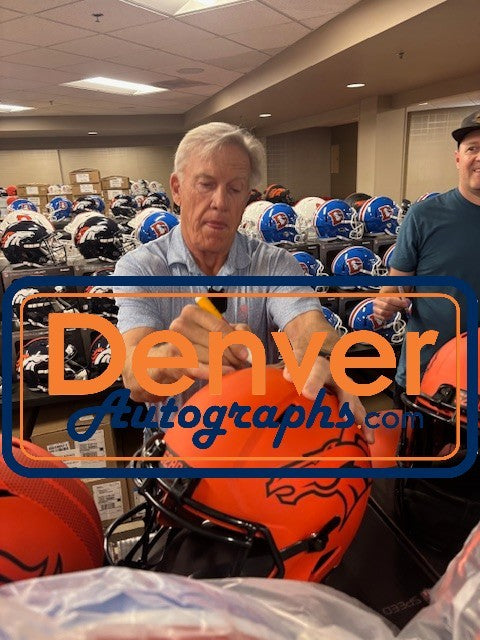 John Elway Autographed Denver Broncos Authentic Full Size Rave Helmet