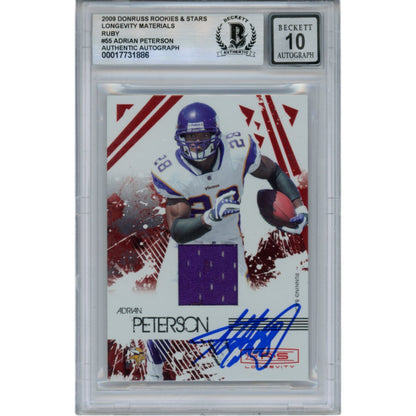 Adrian Peterson Autographed 2009 Panini RS Longevity Patch Card