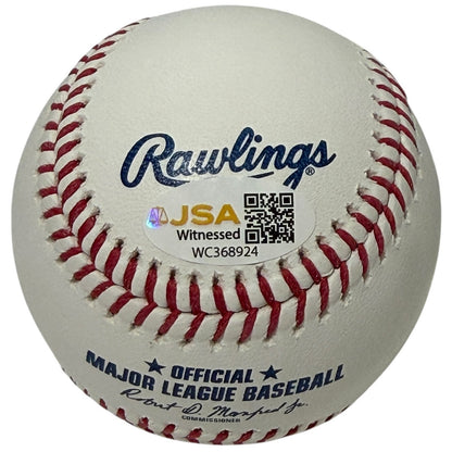 R.A. Dickey Signed New York Mets ROMLB Baseball (JSA Witness)