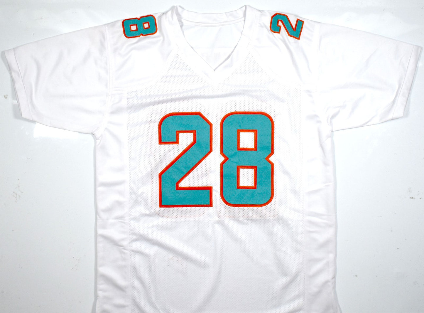 De'Von Achane Autographed White Custom Jersey