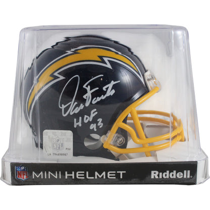 Dan Fouts Signed San Diego Chargers Throwback Mini Helmet (HOF Inscription)