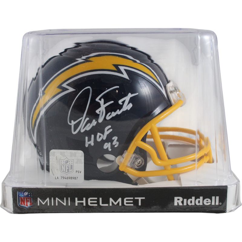 Dan Fouts Signed San Diego Chargers Throwback Mini Helmet (HOF Inscription)