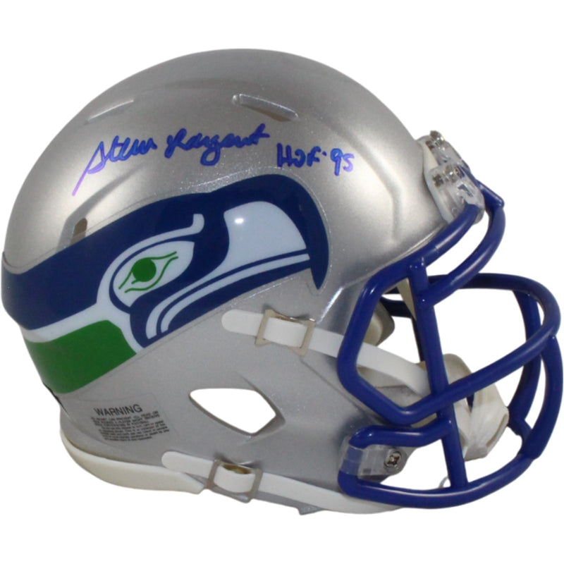 Steve Largent Signed Seattle Seahawks Mini Helmet (HOF Inscription)