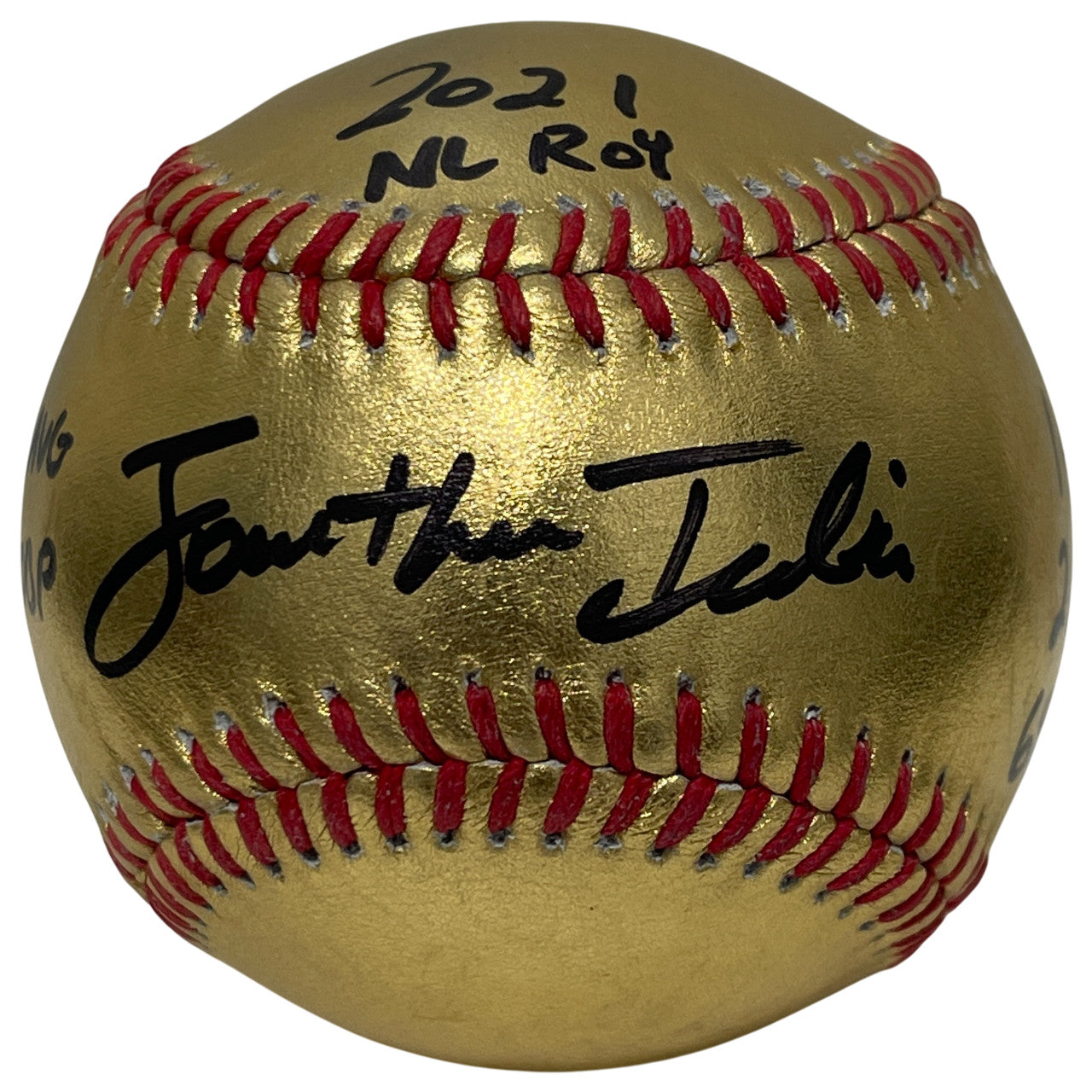 Jonathan India Signed Gold ROMLB Baseball (2021 NL ROY Inscription) PSA ITP