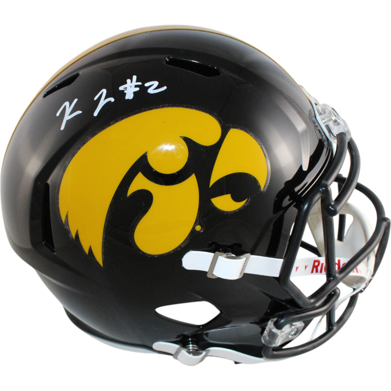 Kaleb Johnson Autographed Iowa Hawkeyes Full Size Replica Helmet