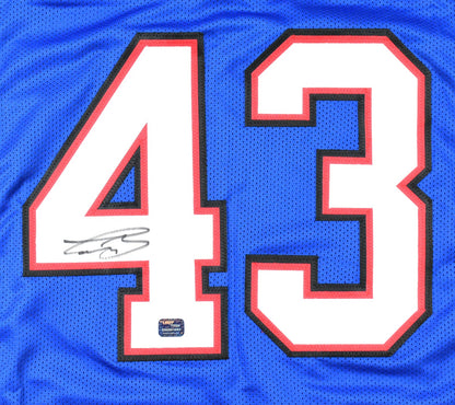 Terrel Bernard Autographed Buffalo Bills Blue Custom Jersey