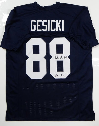 Mike Gesicki Signed Navy Custom Jersey "We Are" Inscription JSA