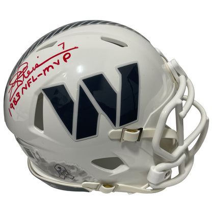 Joe Theismann Signed Washington Salute Mini Helmet (1983 NFL MVP) Beckett