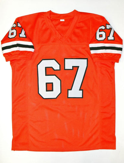 Russell Maryland Signed Orange Custom College Style Jersey