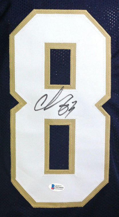 Chase Claypool Signed Navy Blue College Style Custom Jersey
