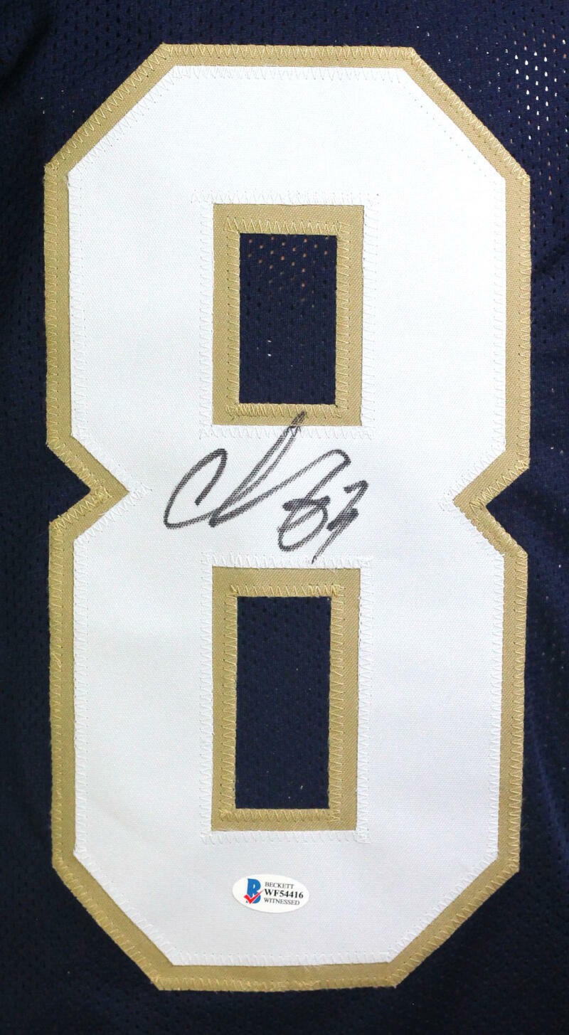 Chase Claypool Signed Navy Blue College Style Custom Jersey