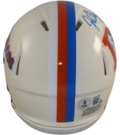 John Elway Autographed Denver Broncos Retro Mini Helmet