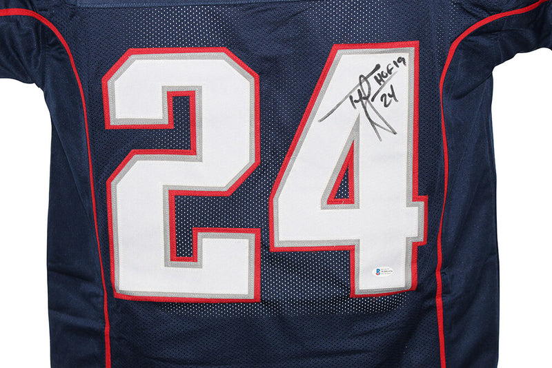 Ty Law Signed New England Patriots Style Jersey HOF Inscribed BAS