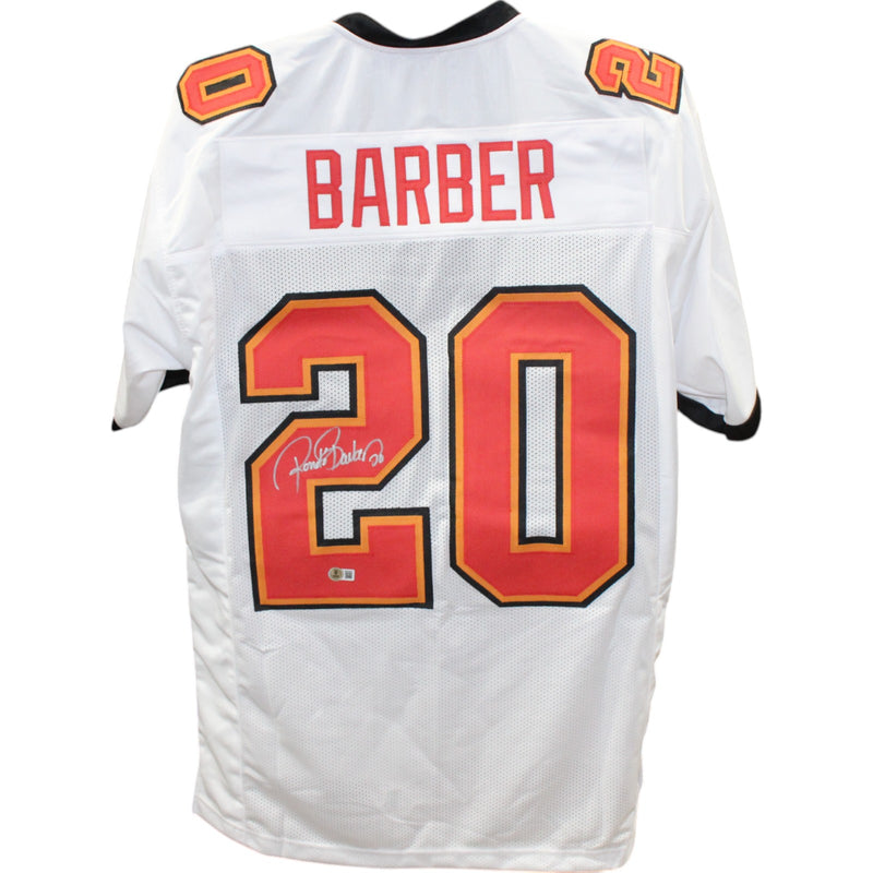 Ronde Barber Autographed White Pro Style Jersey (BAS Witness)