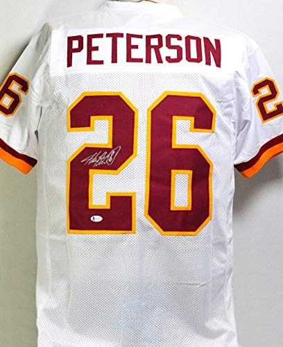 Adrian Peterson Signed White Custom Football Jersey