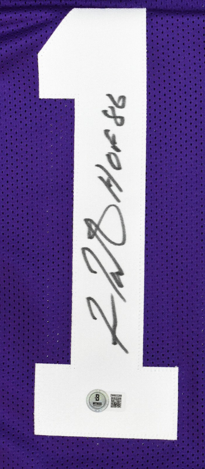 Fran Tarkenton Signed Minnesota Vikings Purple Custom Jersey - HOF