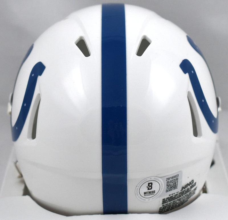 Edgerrin James Autographed Indianapolis Colts Black Mini Helmet
