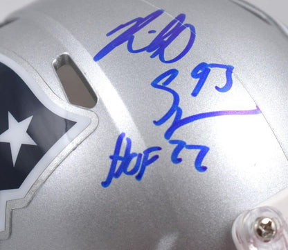 Richard Seymour Signed New England Patriots Speed Mini Helmet HOF Inscription