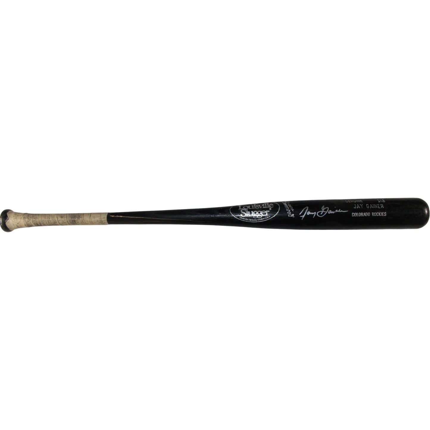 Jay Gainer Autographed Colorado Rockies Game Used Louisville Slugger Bat