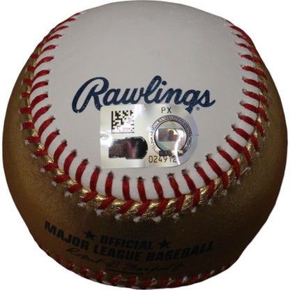 Jasson Dominguez Autographed New York Yankees White & Gold OML Baseball