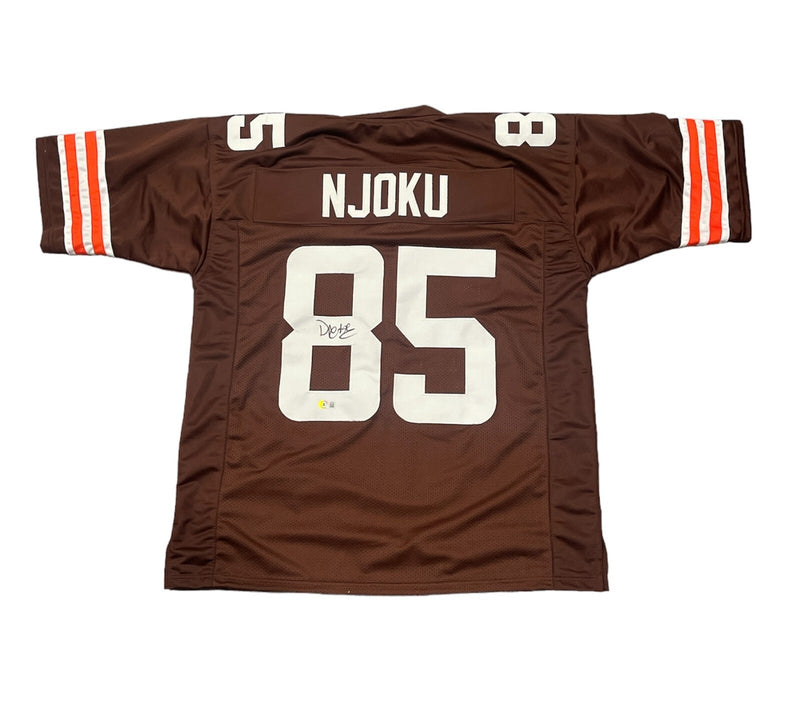 David Njoku Cleveland Browns Signed Custom Jersey (Beckett COA)