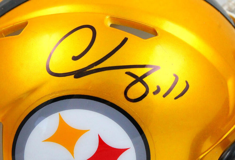 Chase Claypool Signed Pittsburgh Steelers Flash Mini Helmet