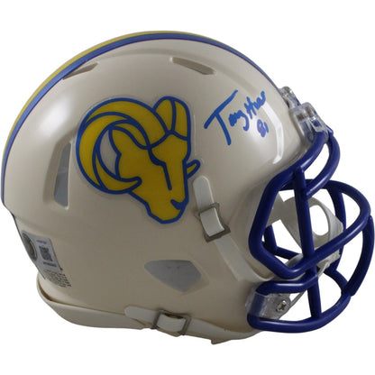 Torry Holt Signed Los Angeles Rams Retro Mini Helmet