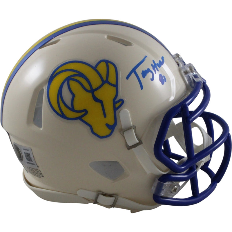 Torry Holt Signed Los Angeles Rams Retro Mini Helmet