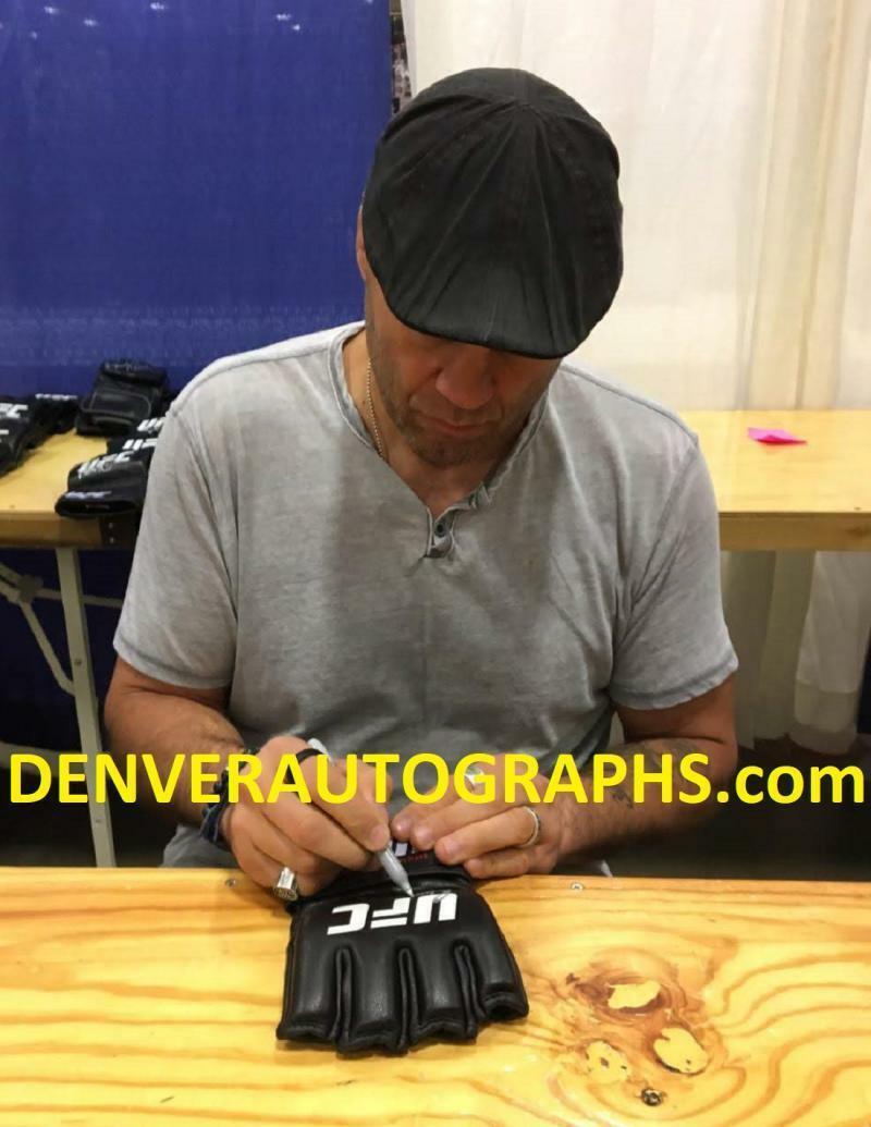 Randy Couture Autographed UFC Official Black Right Handed Glove