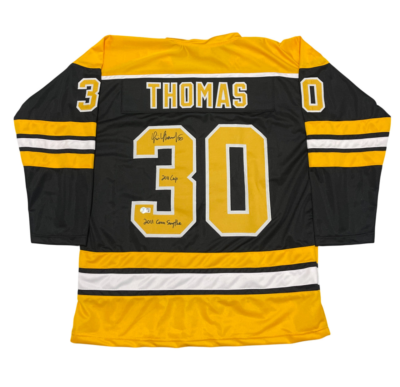 Tim Thomas Signed Boston Bruins Custom Jersey (2011 Cup & Conn Smythe)