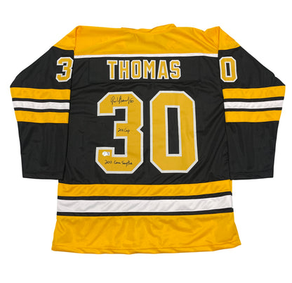 Tim Thomas Signed Boston Bruins Custom Jersey (2011 Cup & Conn Smythe)