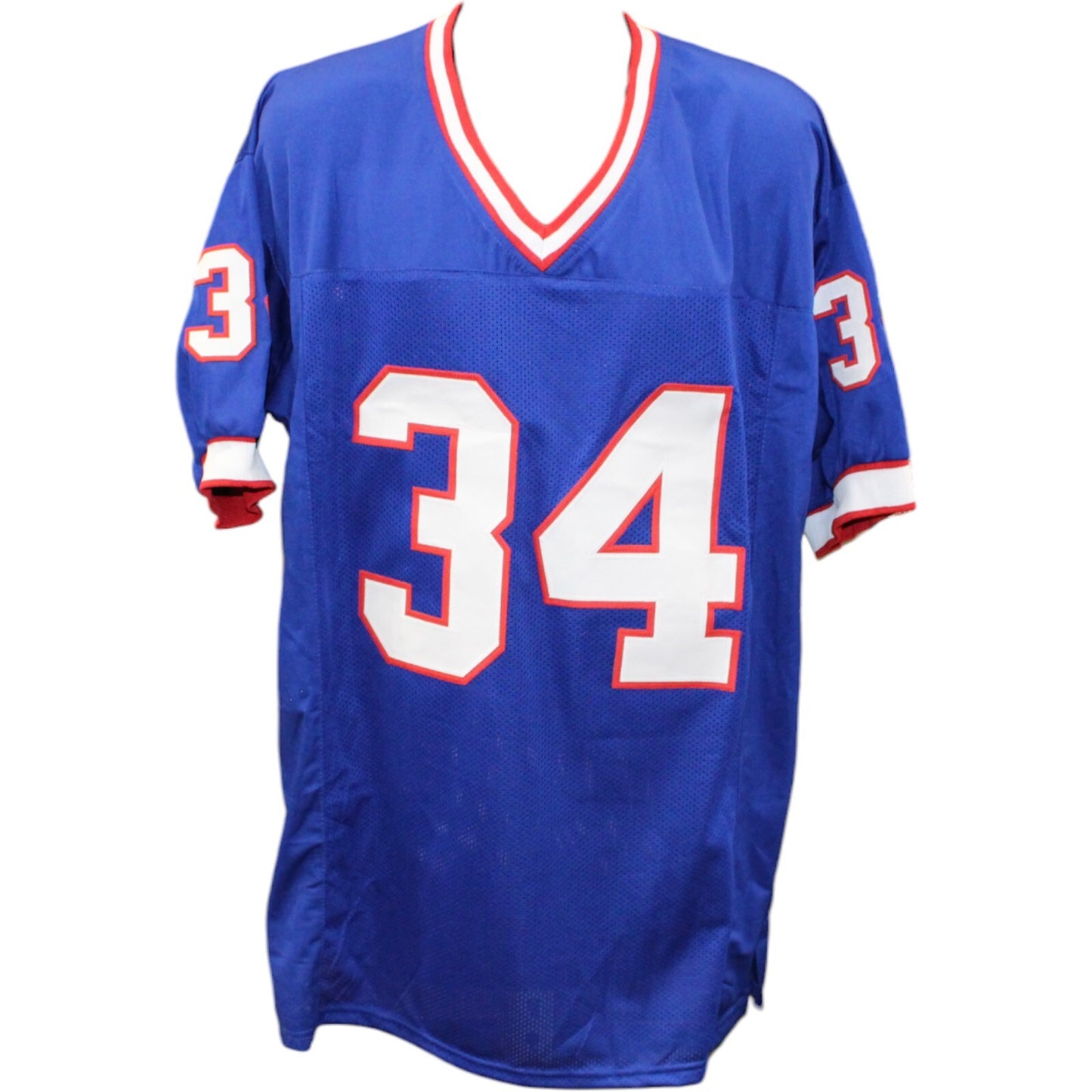 Thurman Thomas Autographed Pro Style Jersey (Blue)