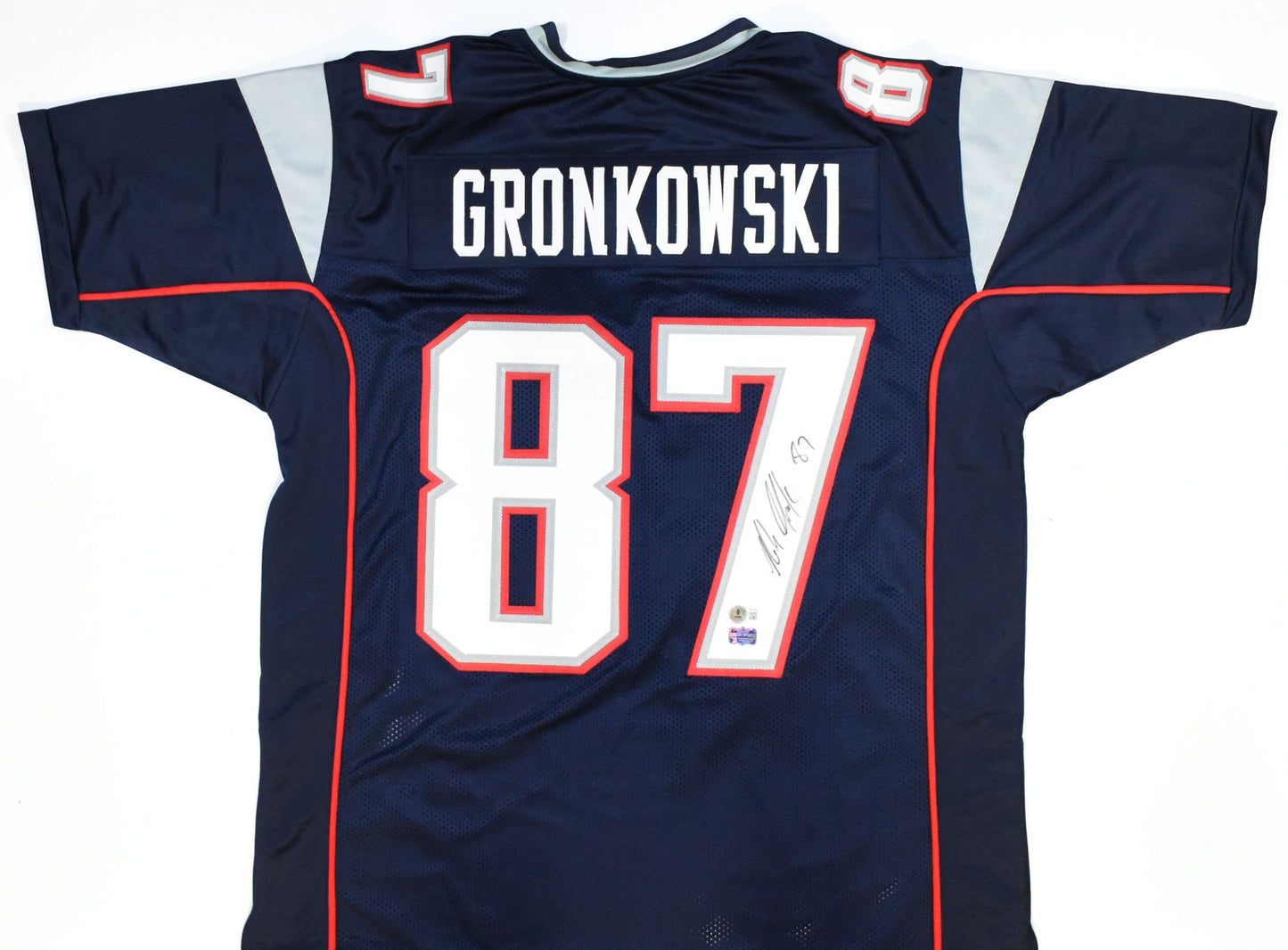 Rob Gronkowski Autographed New England Patriots Custom Blue Jersey