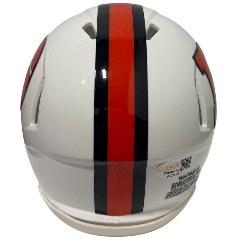 Karl Mecklenburg Denver Broncos Autographed Throwback White Mini Helmet JSA