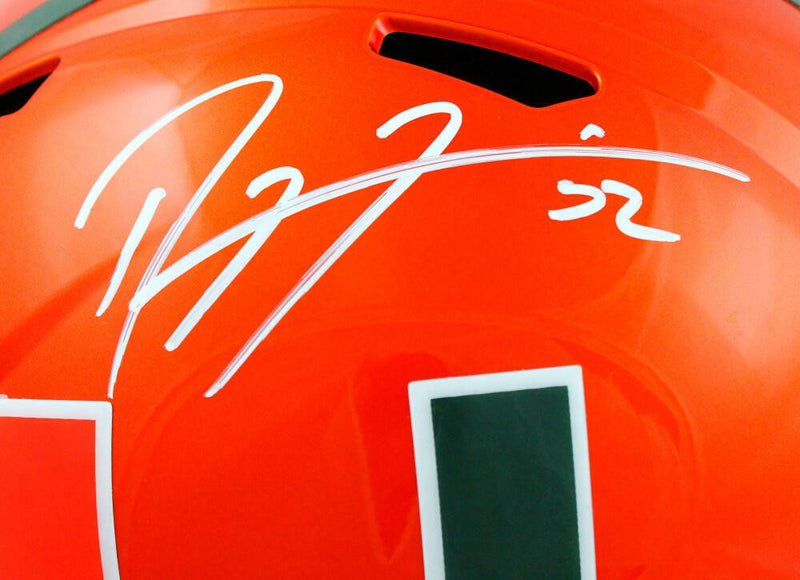 Ray Lewis Signed Miami Hurricanes Riddell Flash Full Size Helmet