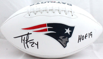 Ty Law Autographed New England Patriots Logo Football
