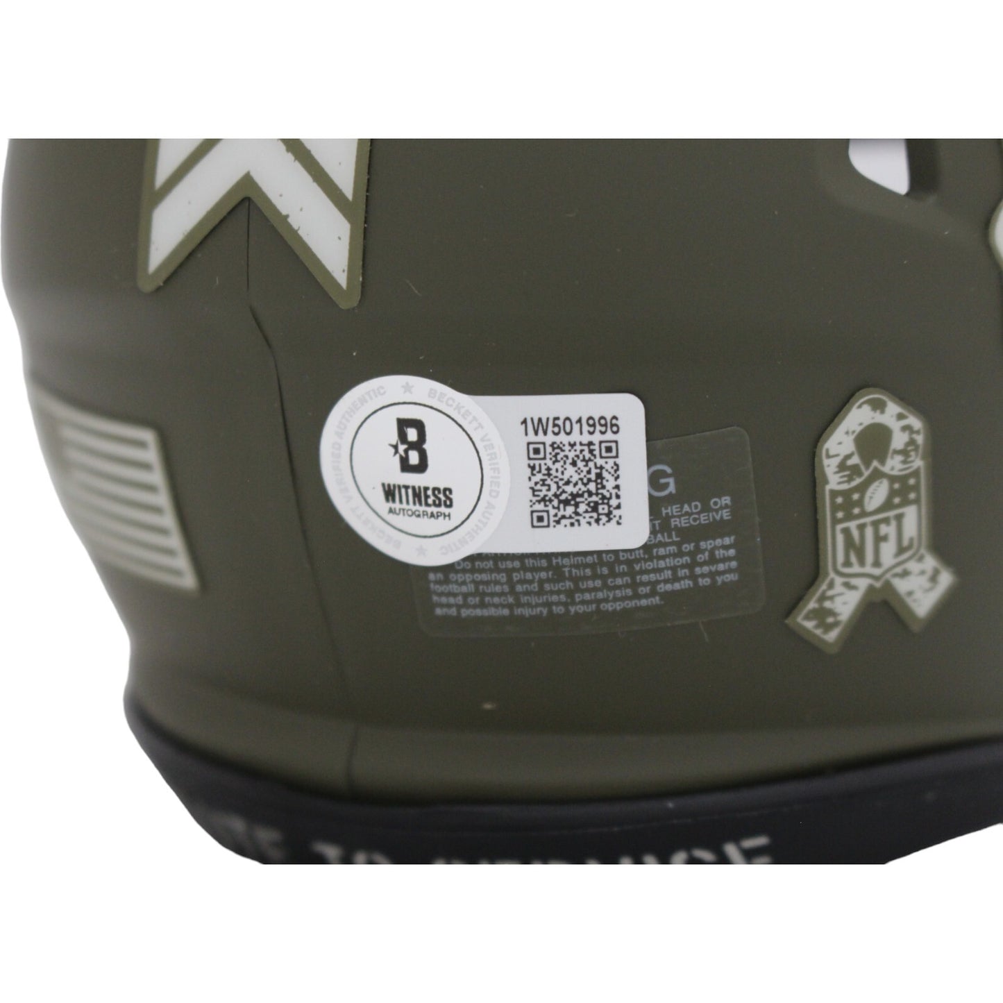 Jameson Williams Detroit Lions Autographed Salute to Service Mini Helmet