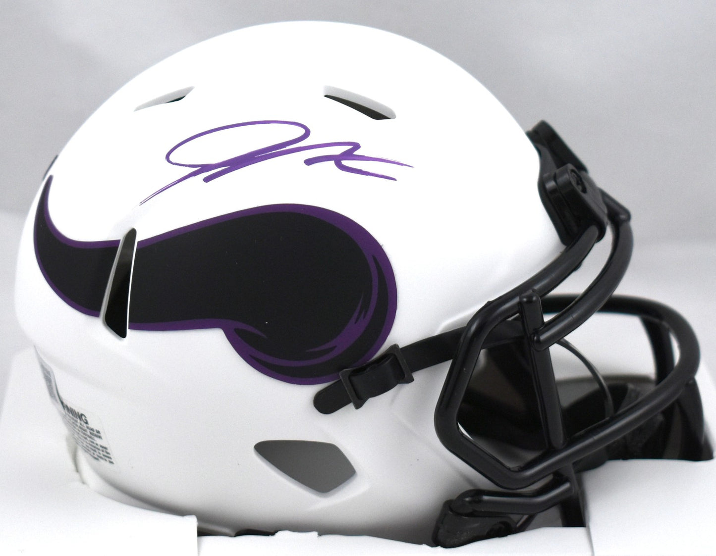 Jordan Addison Signed Minnesota Vikings Lunar Speed Mini Helmet