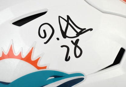 De'Von Achane Signed Miami Dolphins Full Size Speedflex Helmet