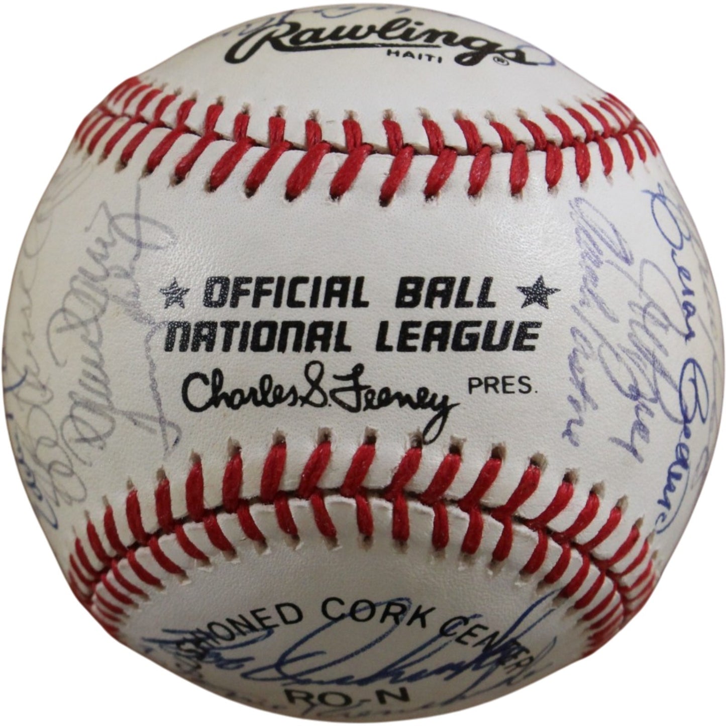 Cincinnati Reds 1984 Team Signed Multi-Signature NL Baseball Beckett LOA