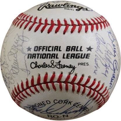 Cincinnati Reds 1984 Team Signed Multi-Signature NL Baseball Beckett LOA