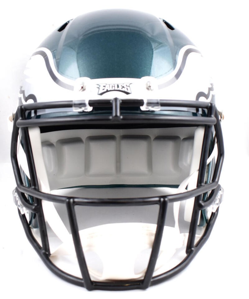 A.J. Brown Autographed Philadelphia Eagles Silver Speed Replica Helmet
