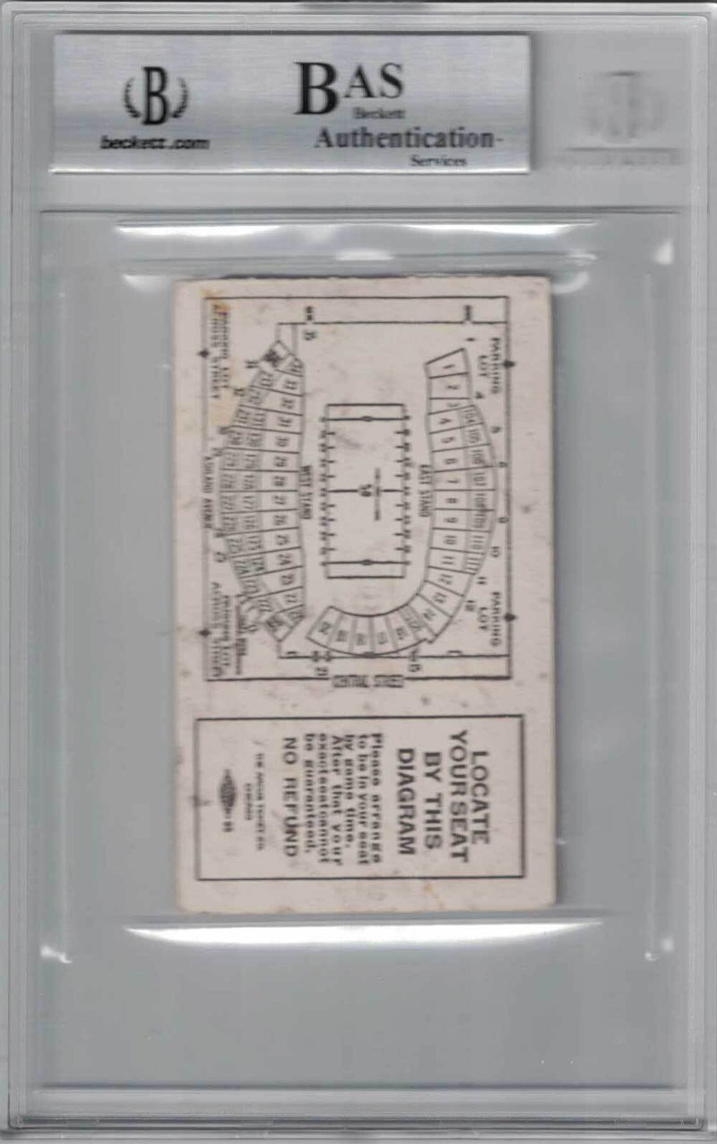 O.J. Simpson Signed 1968 USC Trojans vs Northwestern Ticket BAS Slabbed
